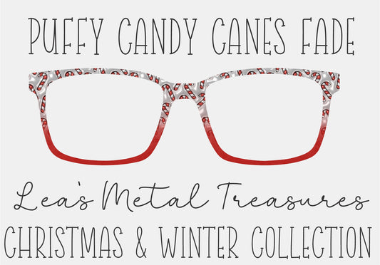 PUFFY CANDY CANES FADE Eyewear Frame Toppers COMES WITH MAGNETS