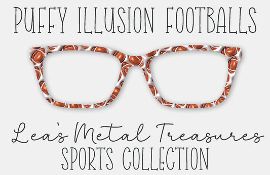 Puffy Illusion Footballs Magnetic Eyewear Frame Toppers - September 25 Topper of the Month