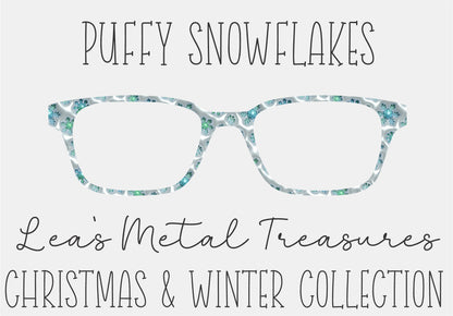 PUFFY SNOWFLAKES Eyewear Frame Toppers COMES WITH MAGNETS