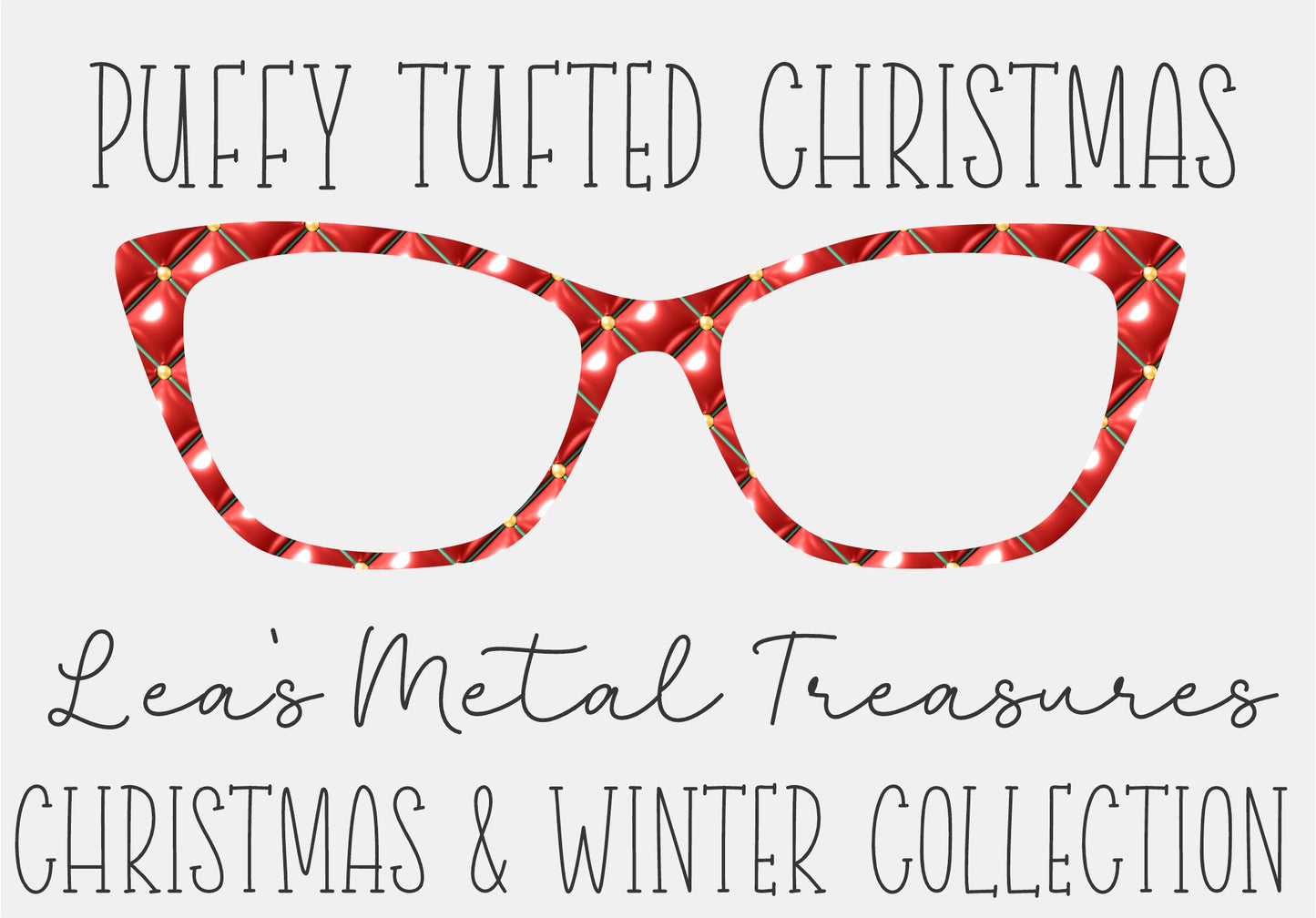 PUFFY TUFTED CHRISTMAS Eyewear Frame Toppers COMES WITH MAGNETS