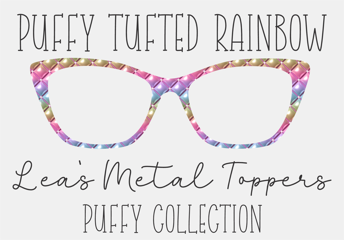 PUFFY TUFTED RAINBOWS Eyewear Frame Toppers COMES WITH MAGNETS