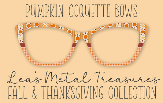 Pumpkin Coquette Bows Eyewear Frame Toppers
