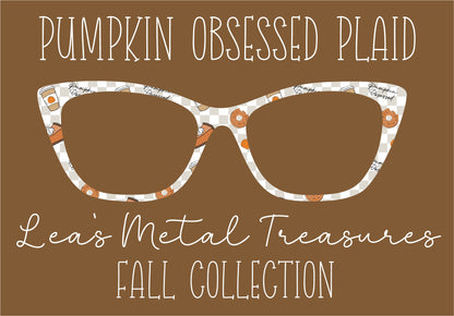 PUMPKIN OBSESSED PLAID Eyewear Frame Toppers COMES WITH MAGNETS