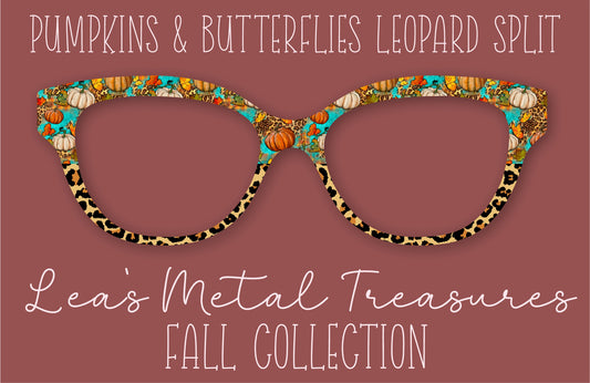 Pumpkins and Butterflies Leopard Split Eyewear Frame Toppers COMES WITH MAGNETS