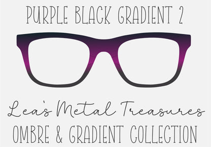 Purple Black Gradient 2 14232B-80206D-3D3B3D Eyewear Frame Toppers COMES WITH MAGNETS