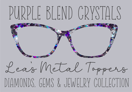 PURPLE BLEND CRYSTALS Eyewear Frame Toppers COMES WITH MAGNETS