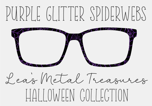 PURPLE GLITTER SPIDER WEBS Eyewear Frame Toppers COMES WITH MAGNETS