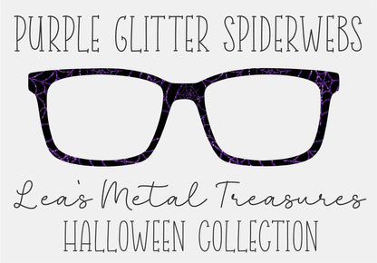 PURPLE GLITTER SPIDER WEBS Eyewear Frame Toppers COMES WITH MAGNETS