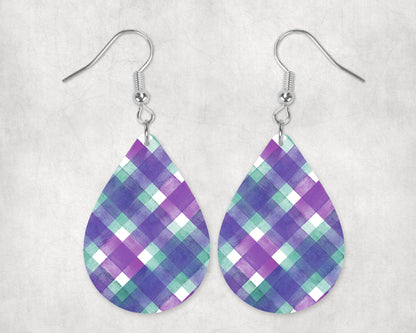 Purple Green Spring Plaid • Magnetic Eyeglasses Toppers