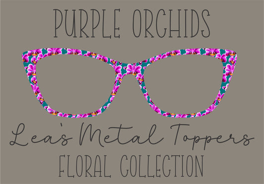 PURPLE ORCHIDS Eyewear Frame Toppers COMES WITH MAGNETS