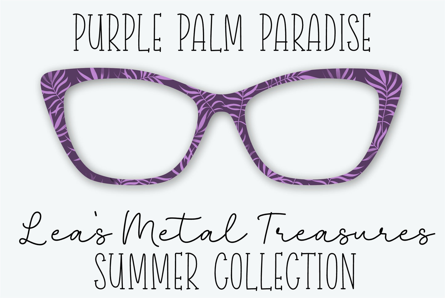 Purple Palm Paradise Eyewear Frame Toppers