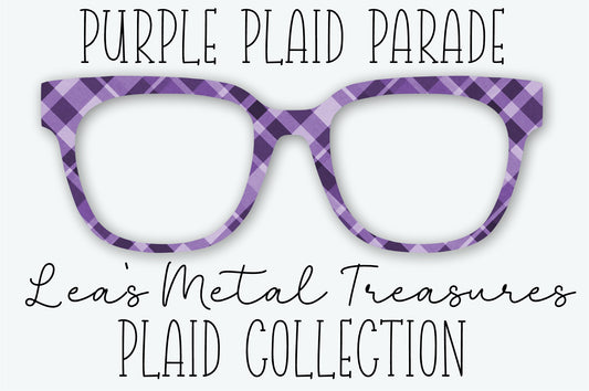 PURPLE PLAID PARADE Eyewear Frame Toppers SEPTEMBER 2026 TOPPER OF THE MONTH
