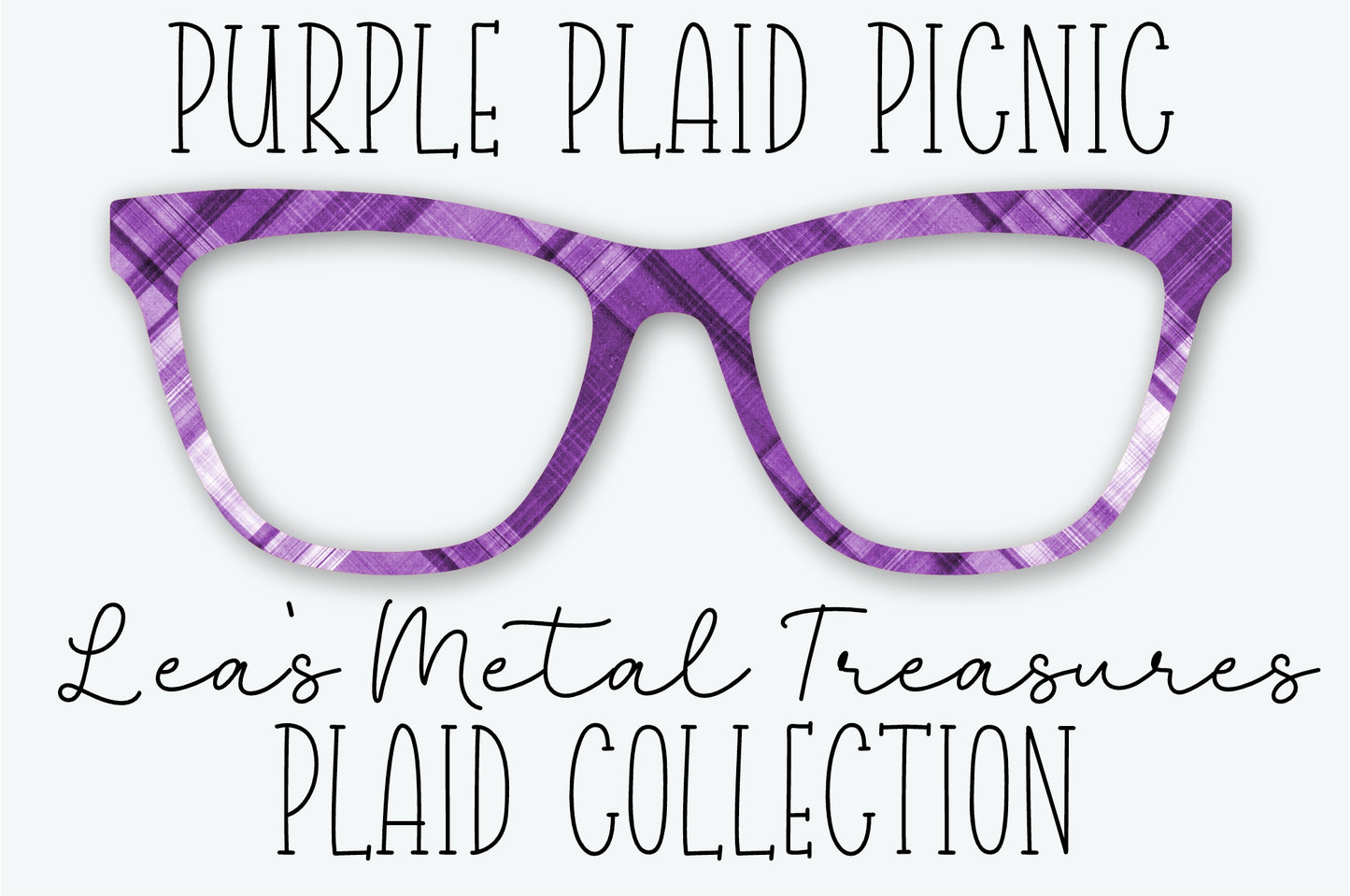 PURPLE PLAID PICNIC Eyewear Frame Toppers SEPTEMBER 2026 TOPPER OF THE MONTH