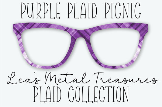 PURPLE PLAID PICNIC Eyewear Frame Toppers SEPTEMBER 2026 TOPPER OF THE MONTH