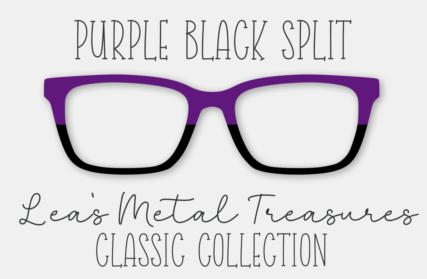 Purple Black Split • Magnetic Eyeglasses Toppers