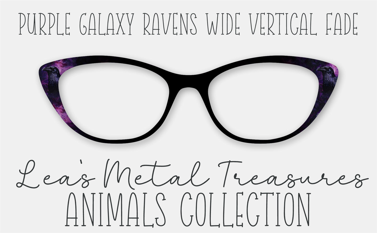 Purple Galaxy Ravens Wide Vertical Fade Eyewear Frame Toppers COMES WITH MAGNETS