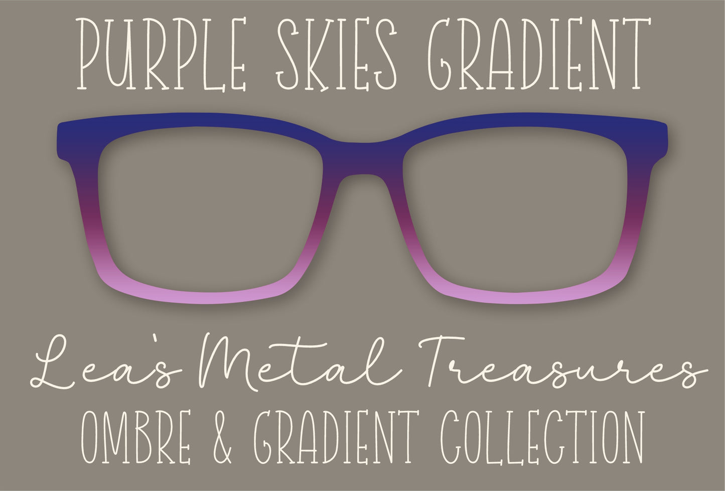 Purple Skies Gradient Eyewear Frame Toppers COMES WITH MAGNETS