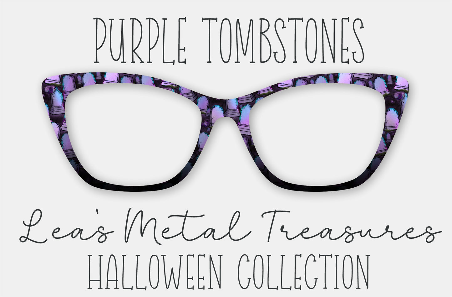 Purple Tombstones Eyewear Frame Toppers COMES WITH MAGNETS