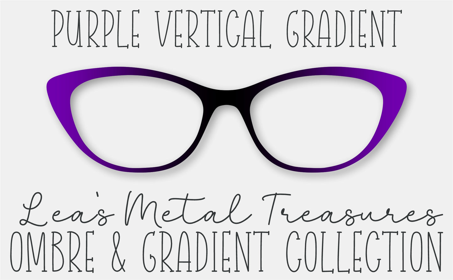 Purple Vertical Gradient Eyewear Frame Toppers COMES WITH MAGNETS