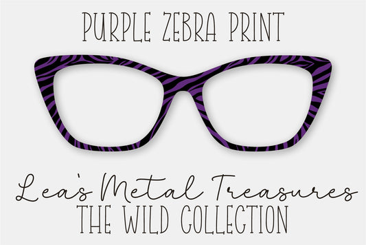 Purple Zebra Print Eyewear Frame Toppers COMES WITH MAGNETS