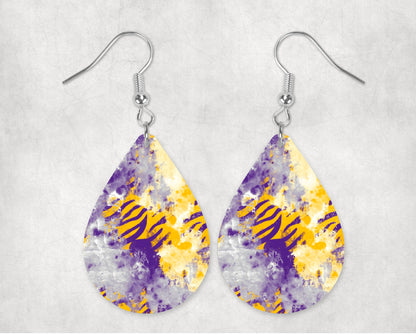 Purple and Yellow Tiger Stripe Eyewear Frame Toppers COMES WITH MAGNETS