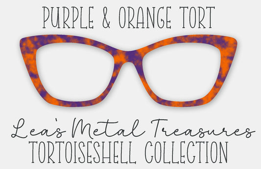 Purple and Orange Tort Eyewear Frame Toppers