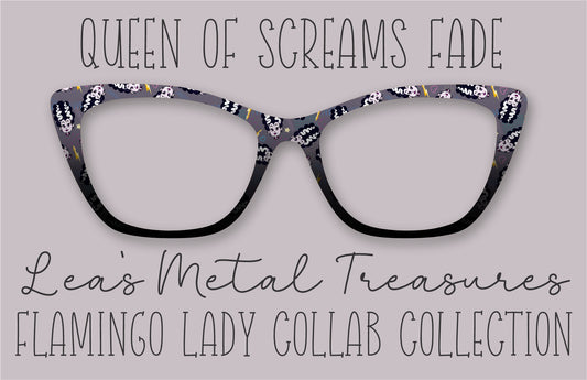 Queen of Screams Fade Printed Magnetic Eyeglasses Topper • Flamingo Lady Collab Collection