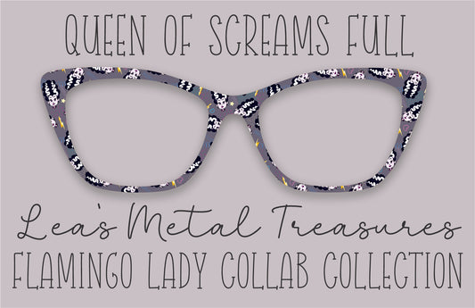 Queen of Screams Full Printed Magnetic Eyeglasses Topper • Flamingo Lady Collab Collection