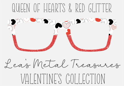 Queen of hearts red glitter