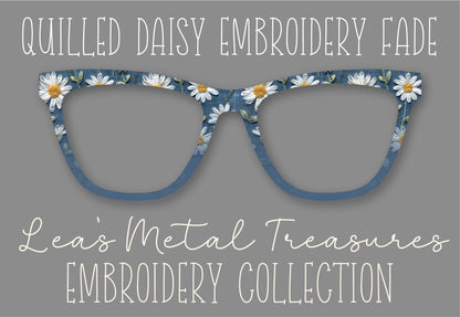 Quilled Daisy Embroidery Fade Eyewear Frame Toppers COMES WITH MAGNETS