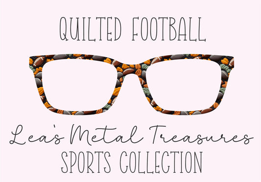 QUILTED FOOTBALL Eyewear Frame Toppers COMES WITH MAGNETS