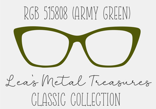 RGB 515808 Army Green Eyewear Frame Toppers COMES WITH MAGNETS
