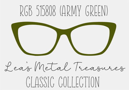 RGB 515808 Army Green Eyewear Frame Toppers COMES WITH MAGNETS