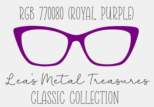 RGB 770080 Royal Purple Eyewear Frame Toppers COMES WITH MAGNETS