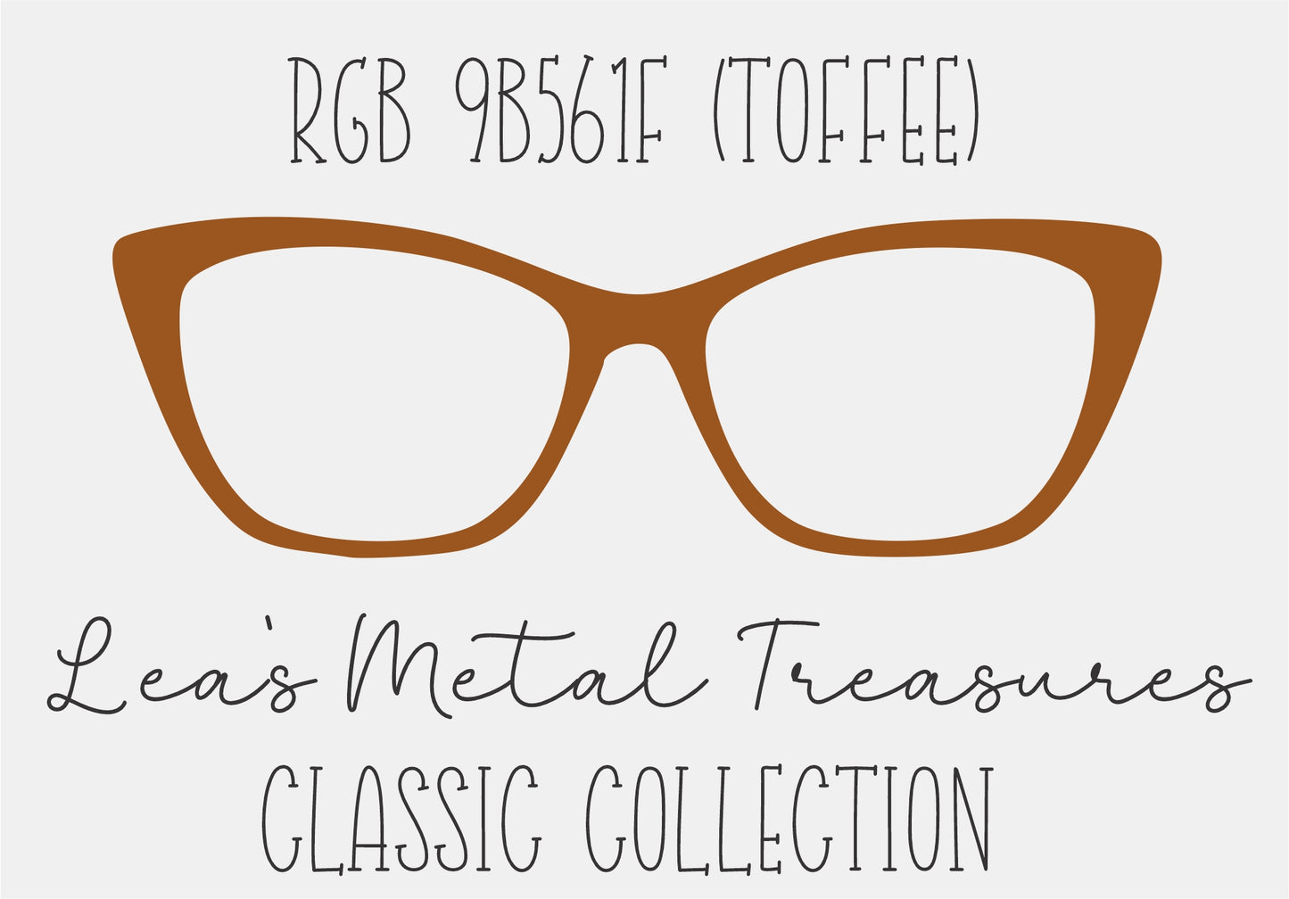 RGB 9B561F Toffee Eyewear Frame Toppers COMES WITH MAGNETS