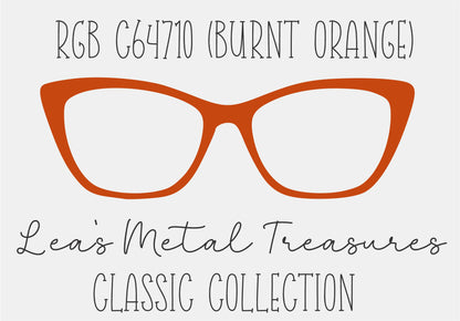 RGB C64710 Burnt Orange Eyewear Frame Toppers COMES WITH MAGNETS