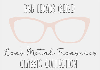 RGB EEDAD3 Beige Eyewear Frame Toppers COMES WITH MAGNETS