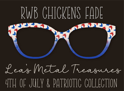 RWB Chickens Fade Eyewear Frame Toppers COMES WITH MAGNETS