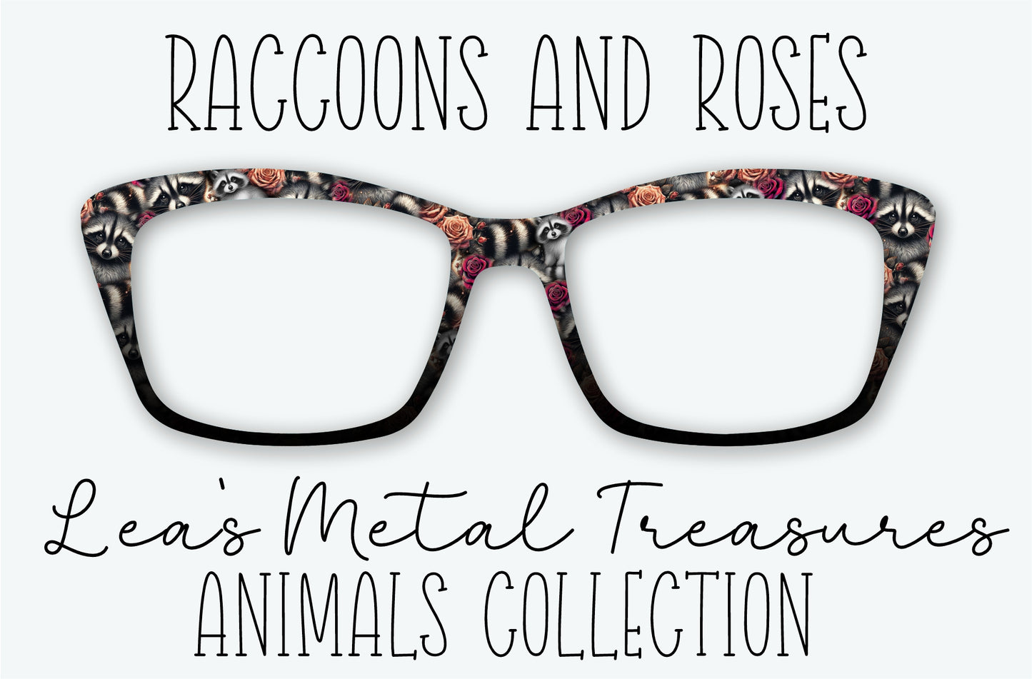 Raccoons and Roses Eyewear Frame Toppers