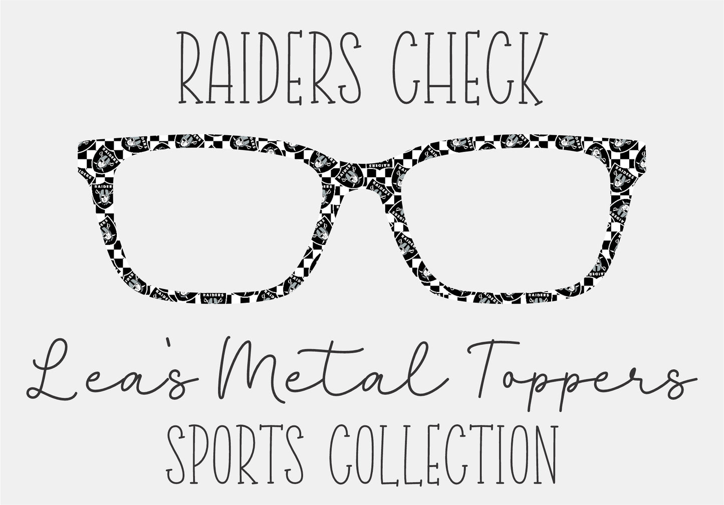 RAIDERS CHECK Eyewear Frame Toppers COMES WITH MAGNETS