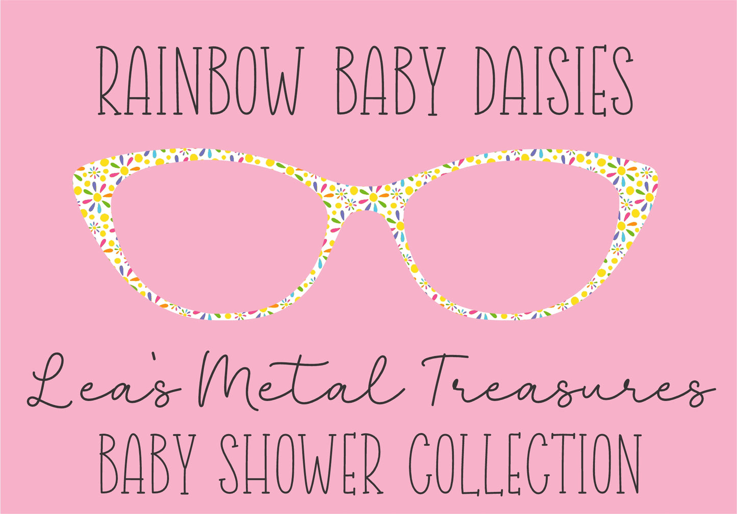 Rainbow Baby Daisies Toppers COMES WITH MAGNETS