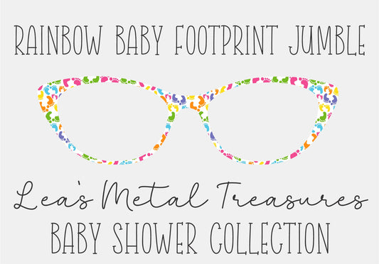 Rainbow Baby Footprint Jumble Toppers COMES WITH MAGNETS