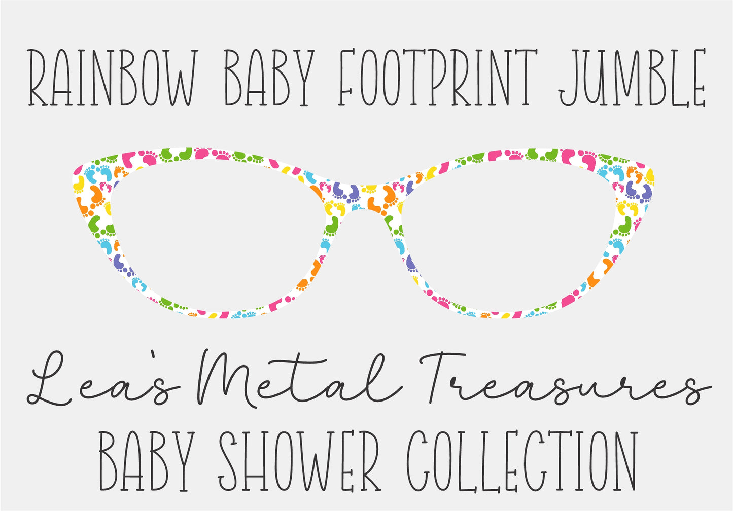 Rainbow Baby Footprint Jumble Toppers COMES WITH MAGNETS