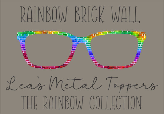 RAINBOW BRICK WALL Eyewear Frame Toppers COMES WITH MAGNETS