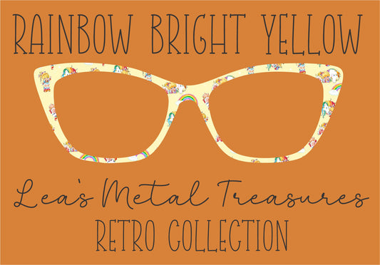 RAINBOW BRIGHT YELLOW Eyewear Frame Toppers COMES WITH MAGNETS