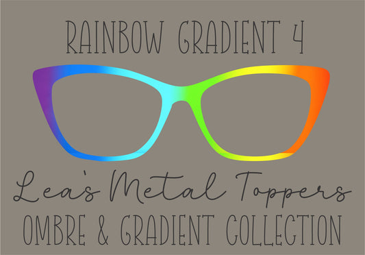 RAINBOW GRADIENT 4 Eyewear Frame Toppers COMES WITH MAGNETS