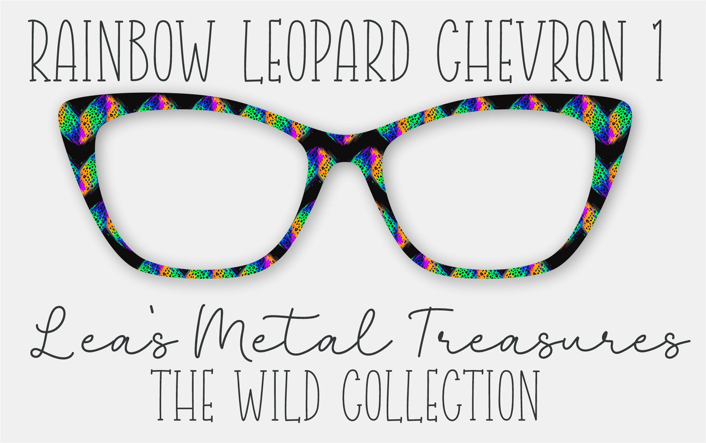RAINBOW LEOPARD CHEVRON 1 Eyewear Frame Toppers