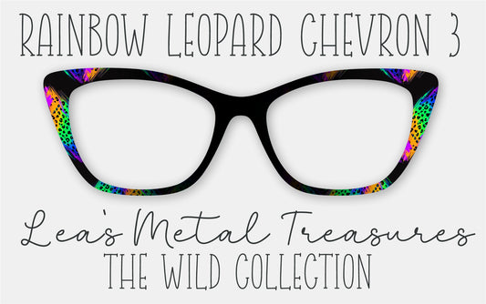 RAINBOW LEOPARD CHEVRON 3 Eyewear Frame Toppers