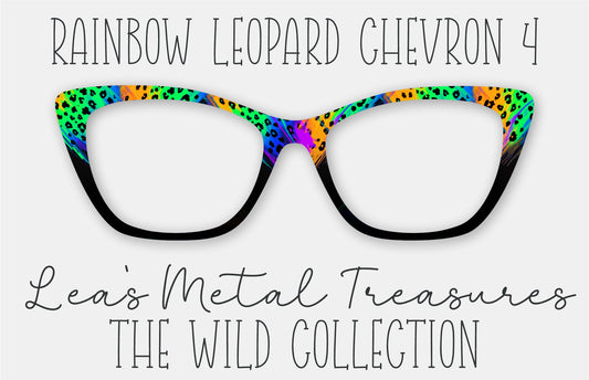 Rainbow Leopard Chevron 4 Eyewear Frame Toppers