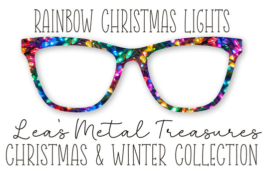 Rainbow Christmas Lights Eyewear Frame Toppers COMES WITH MAGNETS